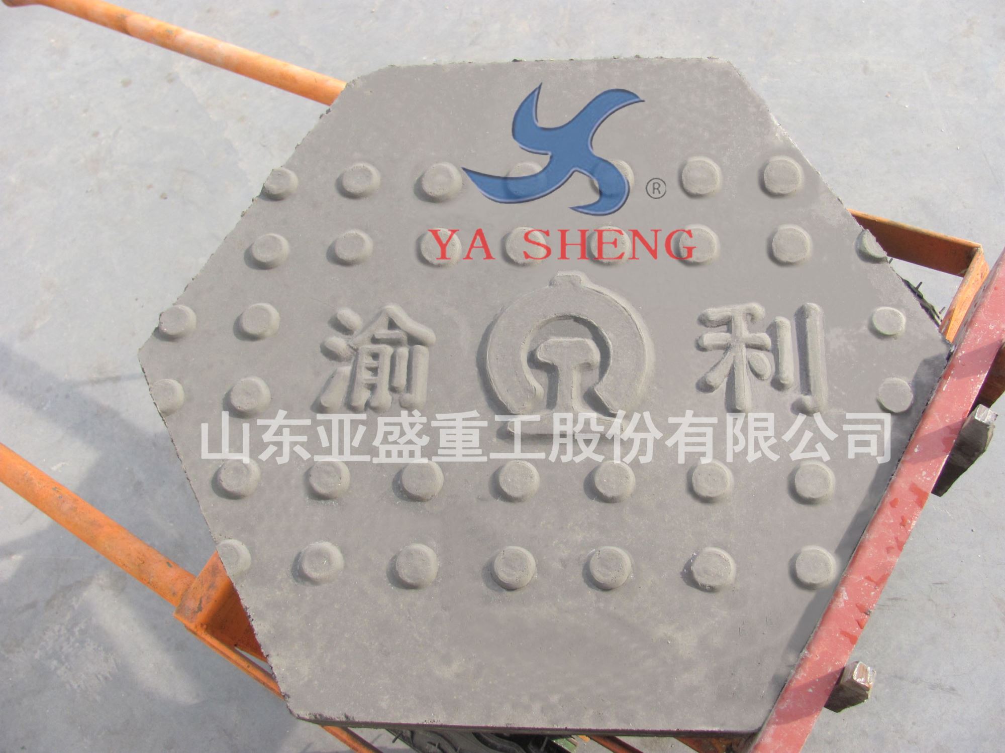 重慶大足采用LZYB-2成型機生產(chǎn)六角塊
